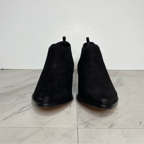 New! Schutz Jacqueline Low Profile Black Suede Bootie 8B - Picture 2 of 11